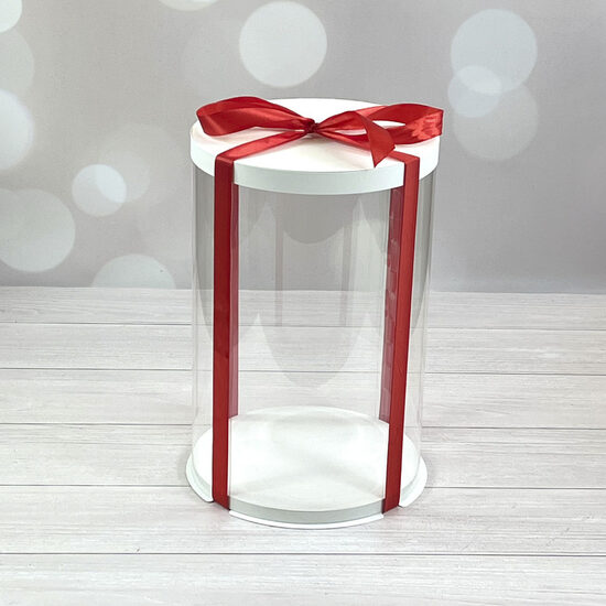 Skaidri dėžutė 20x30 Balta su baltu viršum Tubus